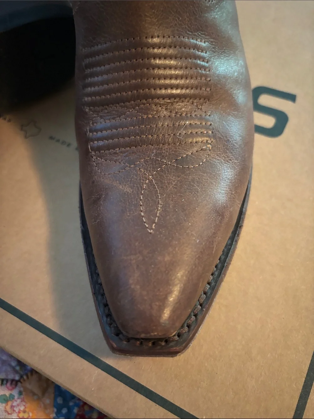 Tecovas The Annie Cafe Goat Leather Western Cowgirl Boots - Picture 5 of 16